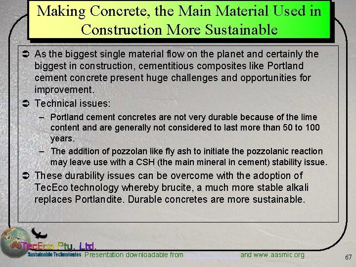 Making Concrete, the Main Material Used in Construction More Sustainable Ü As the biggest