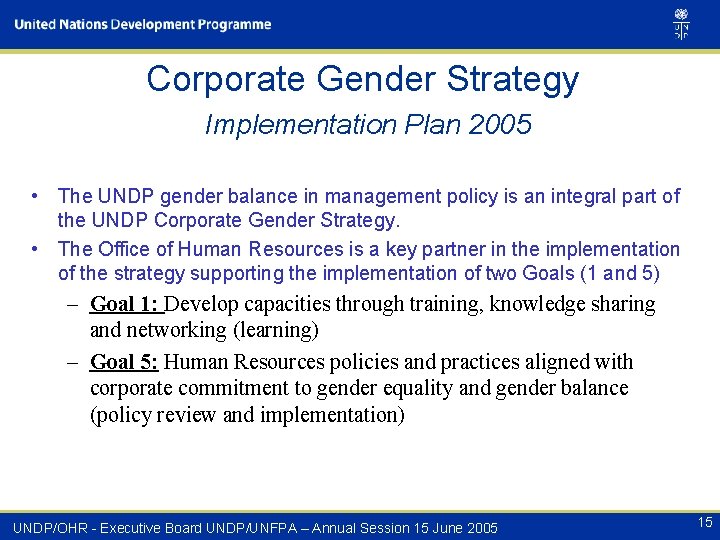 Gender Diversity in Management Gender Scorecard Executive Board
