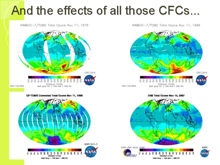 And the effects of all those CFCs. . . 