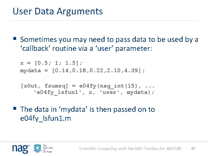 User Data Arguments § Sometimes you may need to pass data to be used