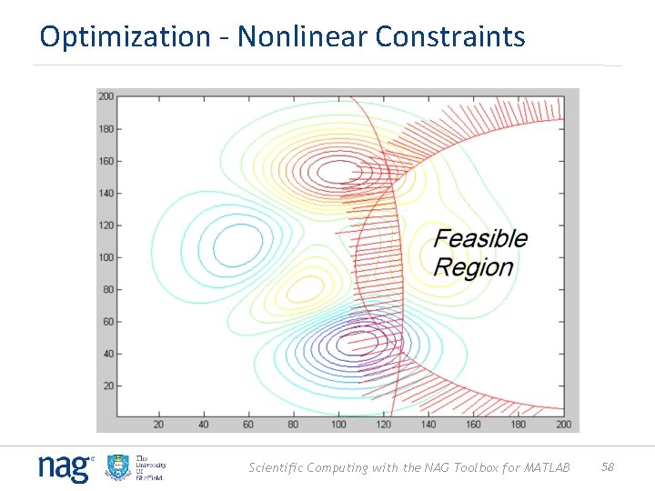 Optimization - Nonlinear Constraints Scientific Computing with the NAG Toolbox for MATLAB 58 58