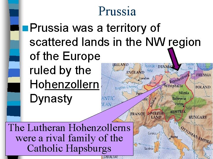 Prussia n Prussia was a territory of scattered lands in the NW region of