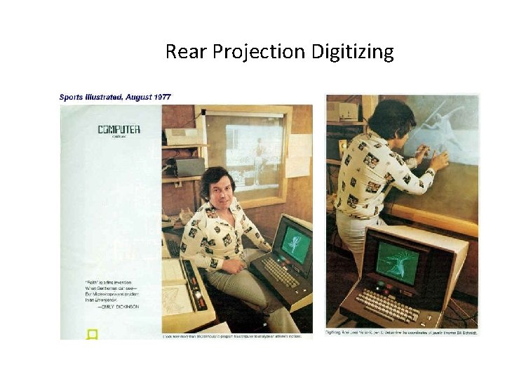 Rear Projection Digitizing 