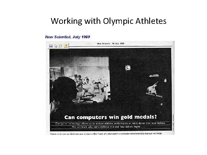 Working with Olympic Athletes 