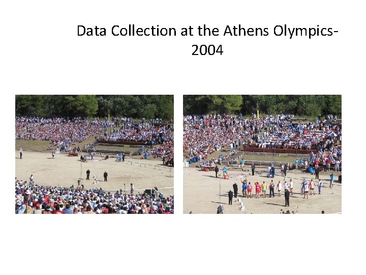 Data Collection at the Athens Olympics 2004 