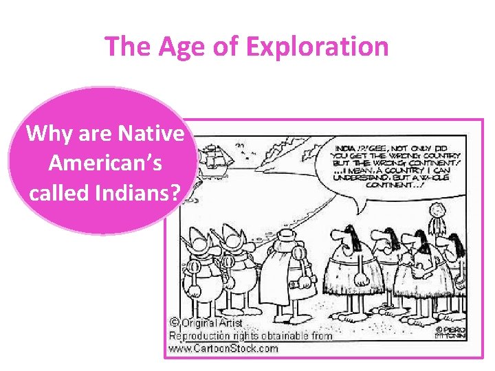 The Age of Exploration Why are Native American’s called Indians? 
