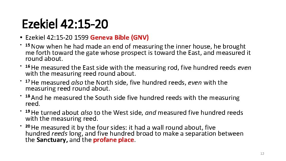 Ezekiel 42: 15 -20 • Ezekiel 42: 15 -20 1599 Geneva Bible (GNV) •