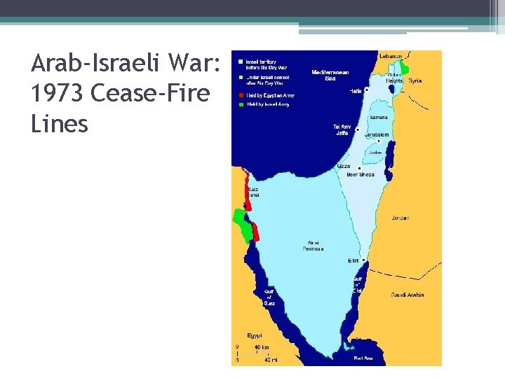 Arab-Israeli War: 1973 Cease-Fire Lines 