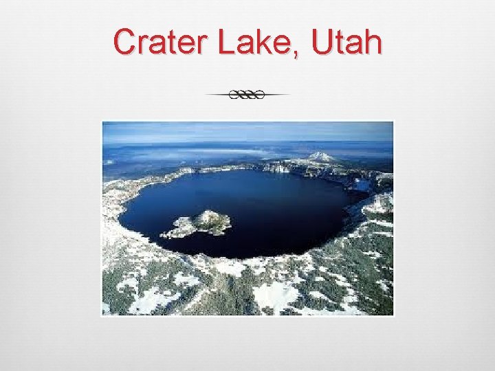 Crater Lake, Utah 