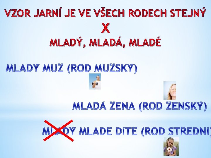 VZOR JARNÍ JE VE VŠECH RODECH STEJNÝ X MLADÝ, MLADÁ, MLADÉ 