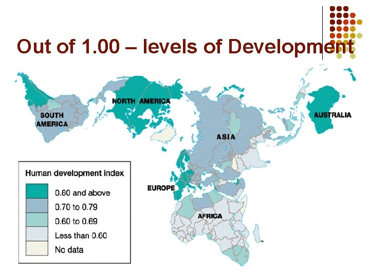 Out of 1. 00 – levels of Development 