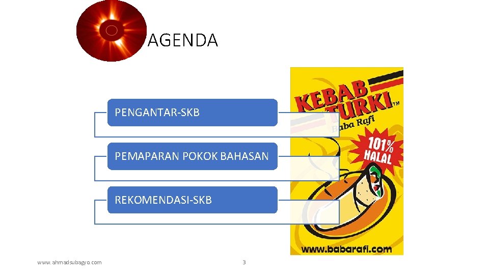 AGENDA PENGANTAR-SKB PEMAPARAN POKOK BAHASAN REKOMENDASI-SKB www. ahmadsubagyo. com 3 