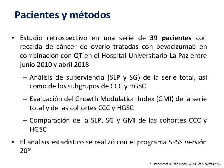 Pacientes y métodos • Estudio retrospectivo en una serie de 39 pacientes con recaída