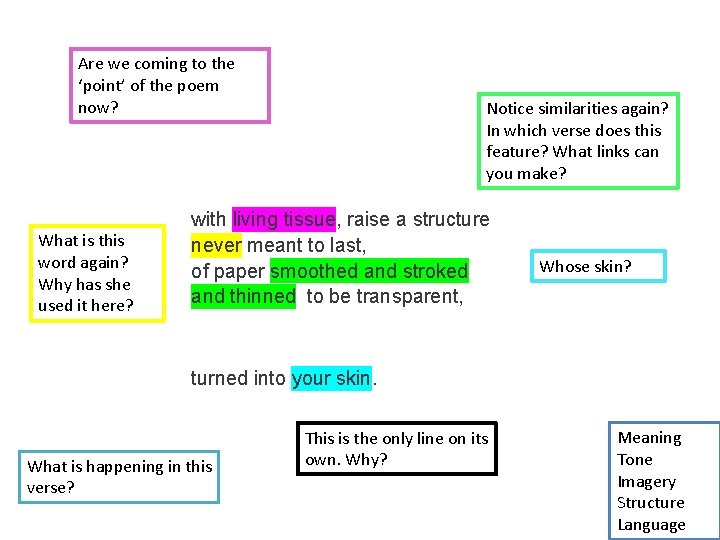 Are we coming to the ‘point’ of the poem now? What is this word