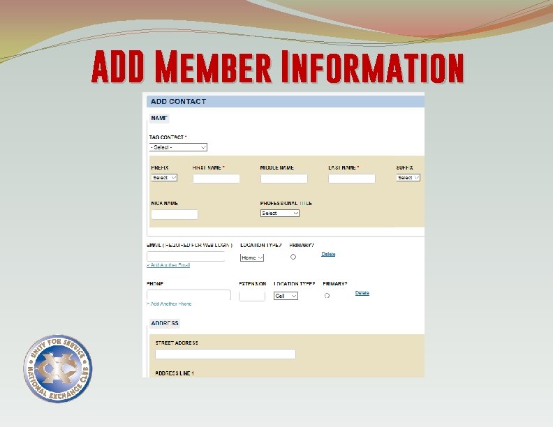 ADD Member Information 