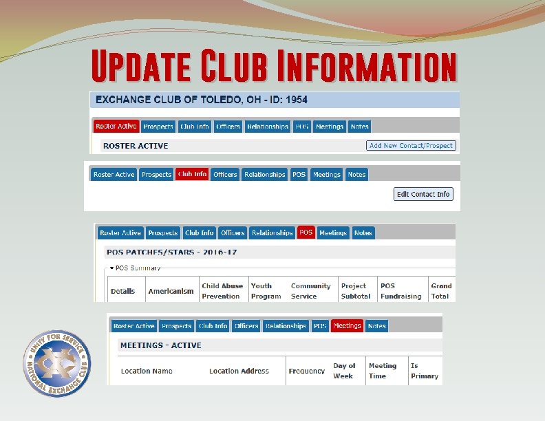 Update Club Information 