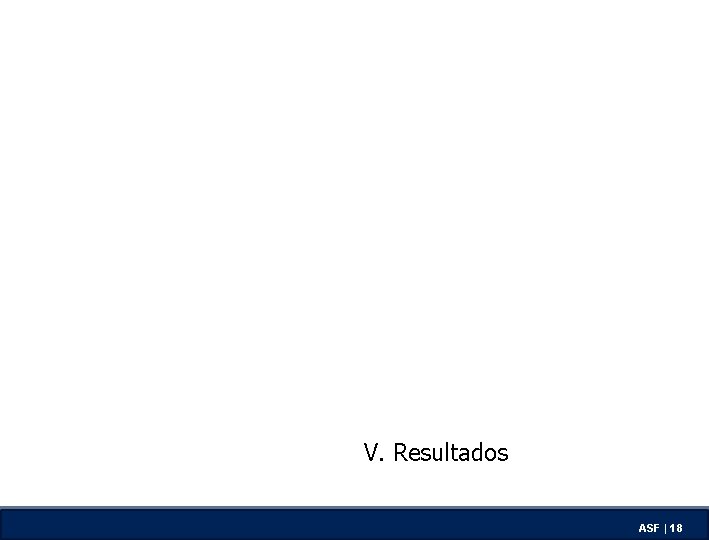 V. Resultados ASF | 18 