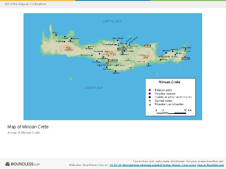 Art of the Aegean Civilizations Map of Minoan Crete A map of Minoan Crete.