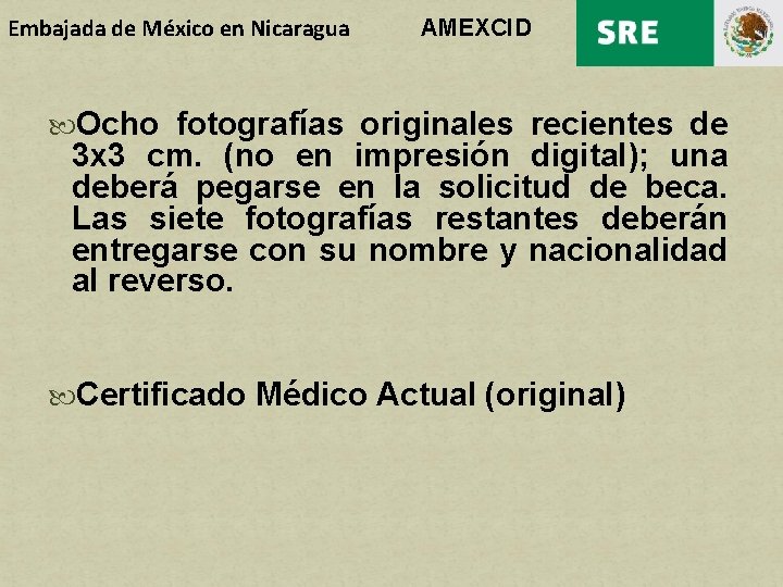 Embajada de México en Nicaragua AMEXCID Ocho fotografías originales recientes de 3 x 3