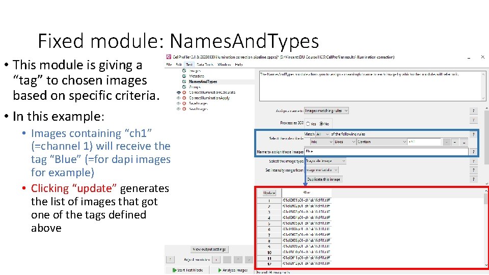 Fixed module: Names. And. Types • This module is giving a “tag” to chosen