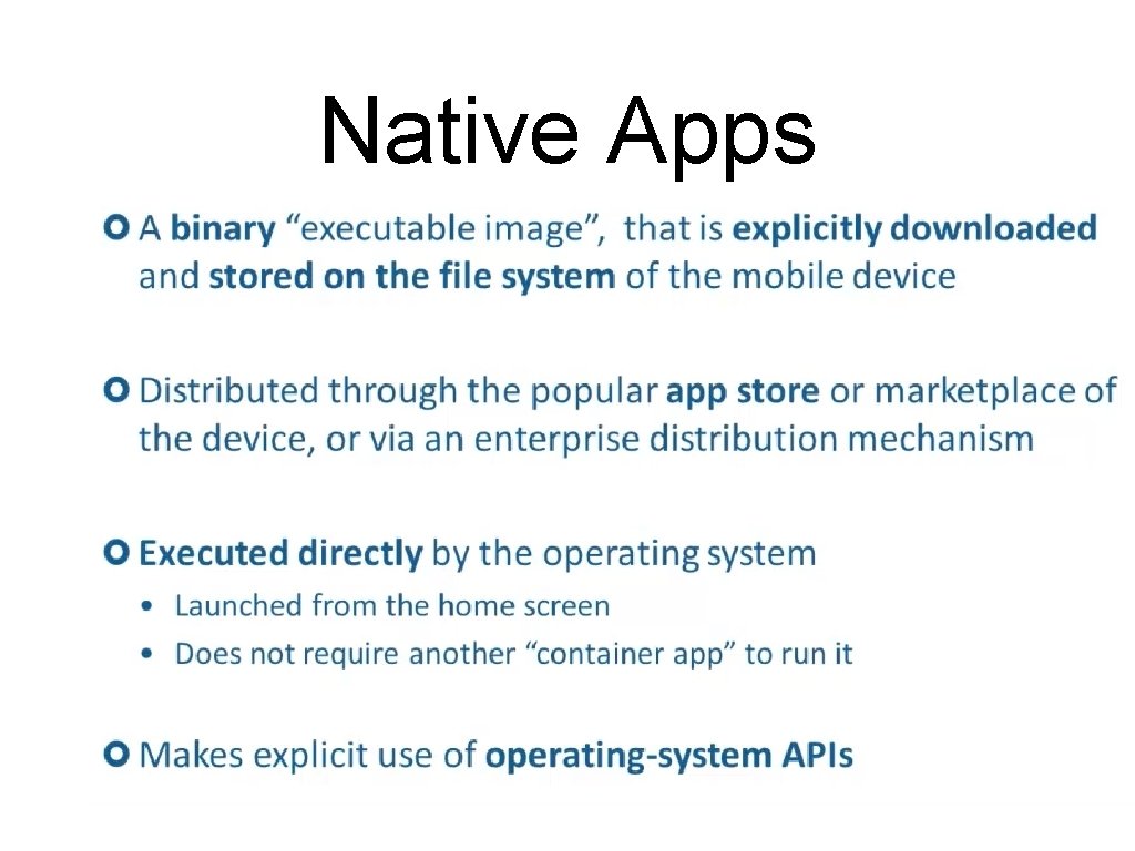 Native Apps 