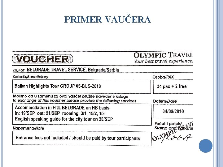 PRIMER VAUČERA 