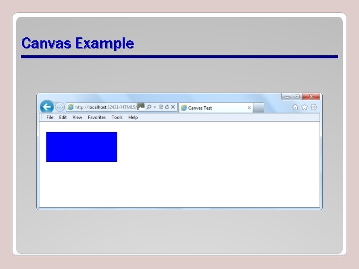 Canvas Example Canvas Example