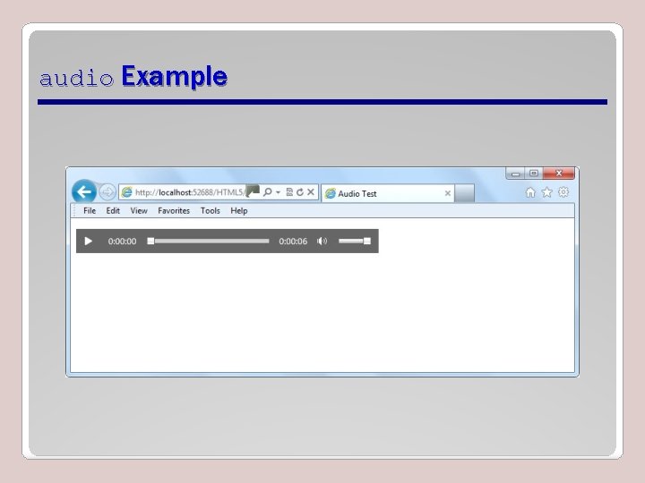 audio Example audio Example