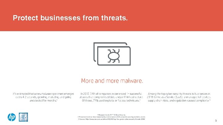 Protect businesses from threats. 3 