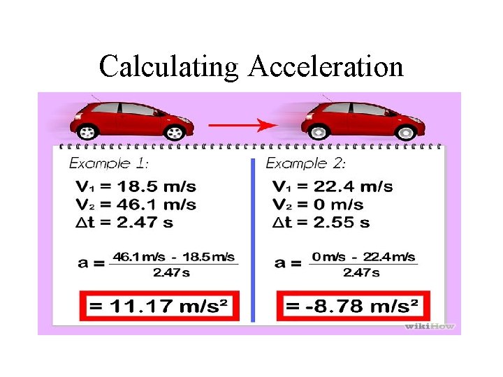 Calculating Acceleration 