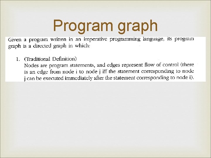 Program graph 