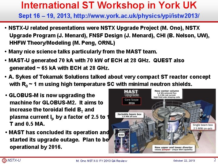 International ST Workshop in York UK Sept 16 – 19, 2013, http: //www. york.