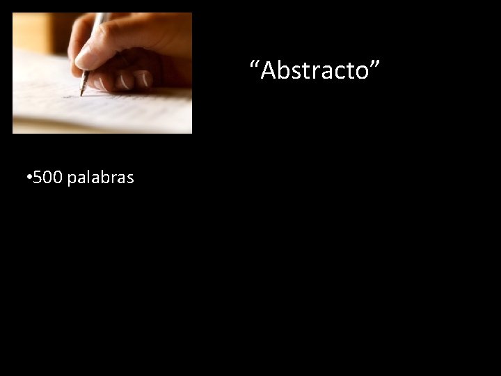 “Abstracto” • 500 palabras 