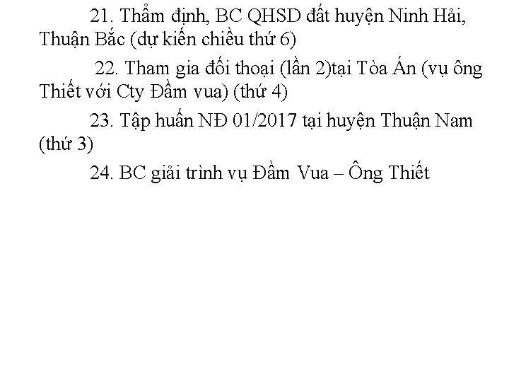 21. Thẩm định, BC QHSD đất huyện Ninh Hải, Thuận Bắc (dự kiến chiều