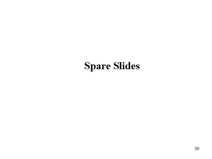 Spare Slides 36 