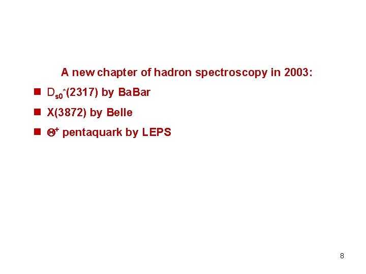 A new chapter of hadron spectroscopy in 2003: n Ds 0*(2317) by Ba. Bar