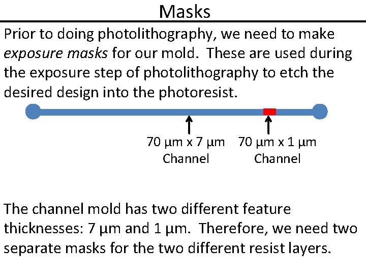 Masks Prior to doing photolithography, we need to make exposure masks for our mold.