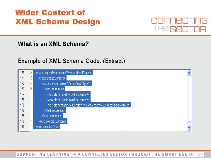 Wider Context of XML Schema Design What is an XML Schema? Example of XML