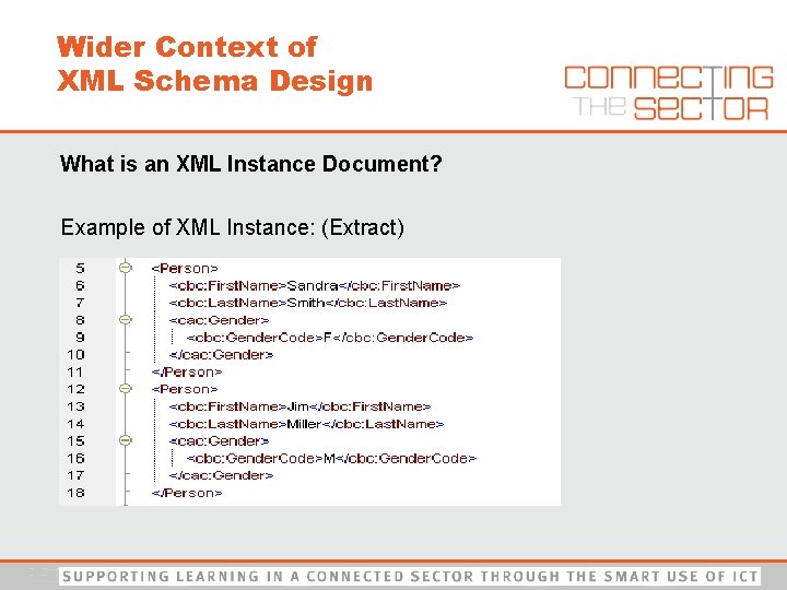 Wider Context of XML Schema Design What is an XML Instance Document? Example of