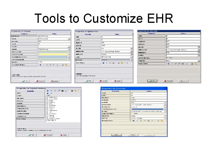 Tools to Customize EHR 
