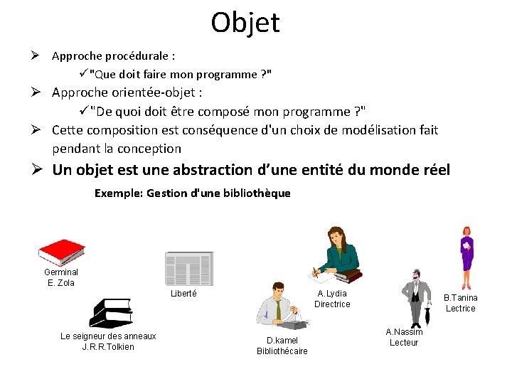 Objet Ø Approche procédurale : ü"Que doit faire mon programme ? " Ø Approche