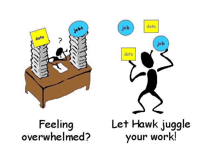 s job data job ? data job data Feeling overwhelmed? Let Hawk juggle your