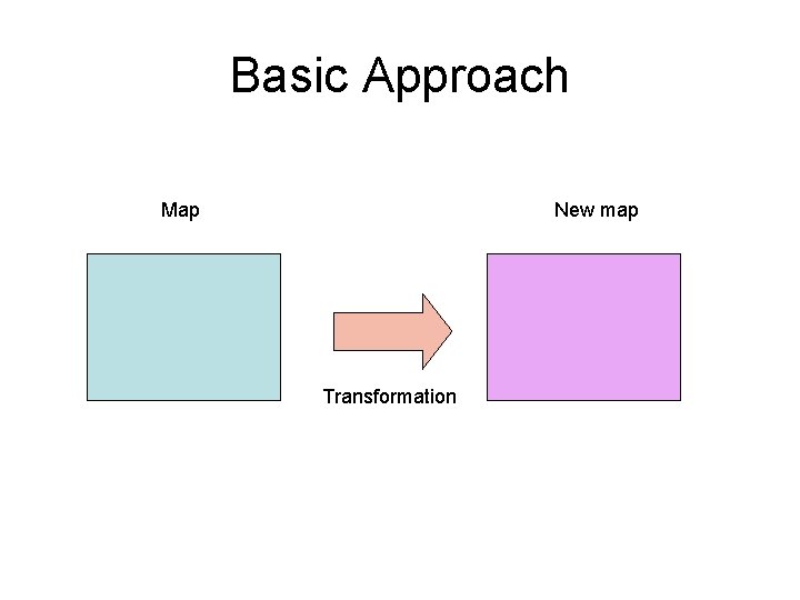 Basic Approach Map New map Transformation 