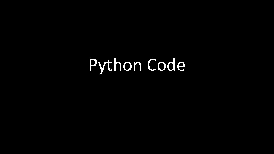 Python Code 