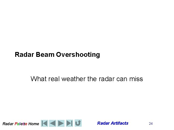 Radar Beam Overshooting What real weather the radar can miss Radar Palette Home Radar