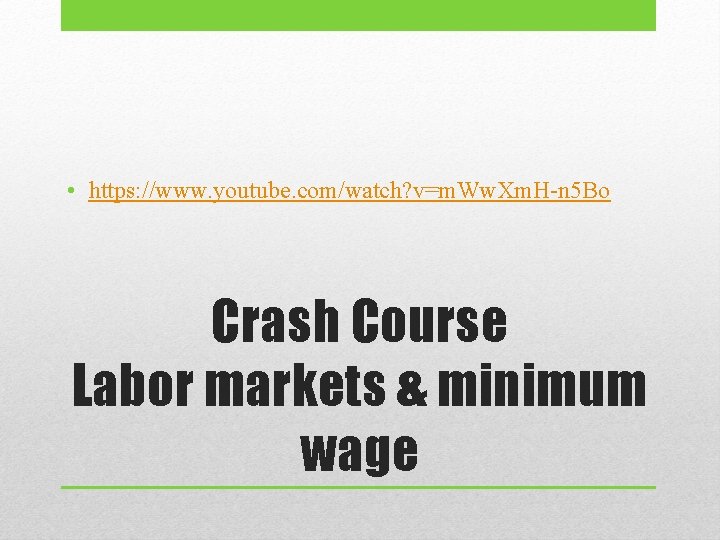  • https: //www. youtube. com/watch? v=m. Ww. Xm. H-n 5 Bo Crash Course