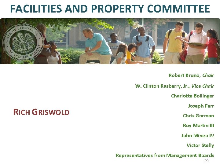FACILITIES AND PROPERTY COMMITTEE Robert Bruno, Chair W. Clinton Rasberry, Jr. , Vice Chair