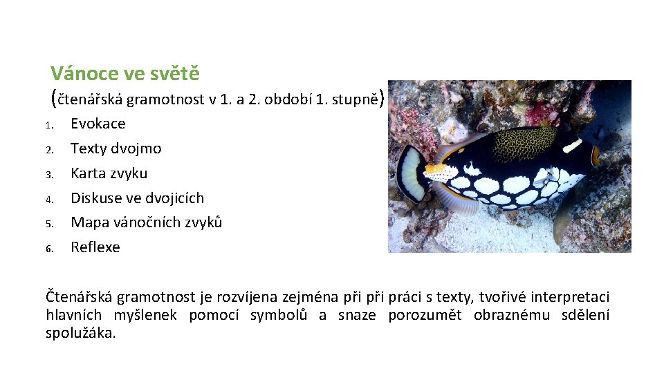 Vánoce ve světě (čtenářská gramotnost v 1. a 2. období 1. stupně) 1. 2.