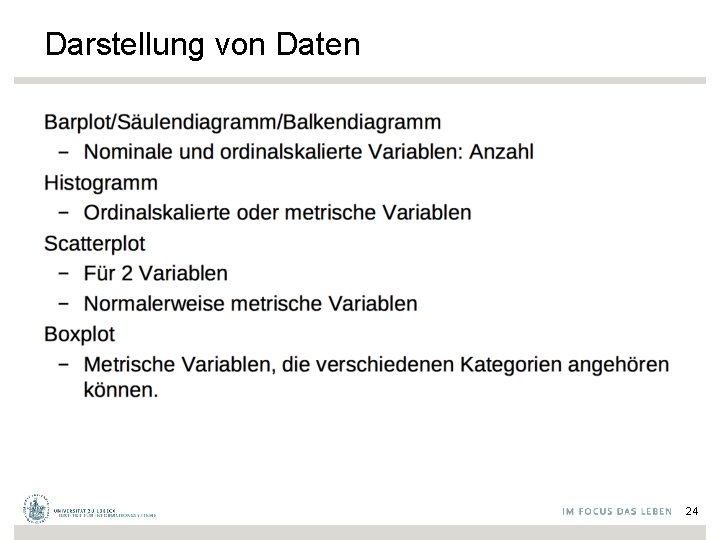 Darstellung von Daten 24 