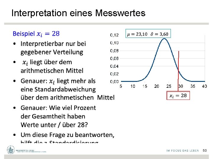 Interpretation eines Messwertes • 50 